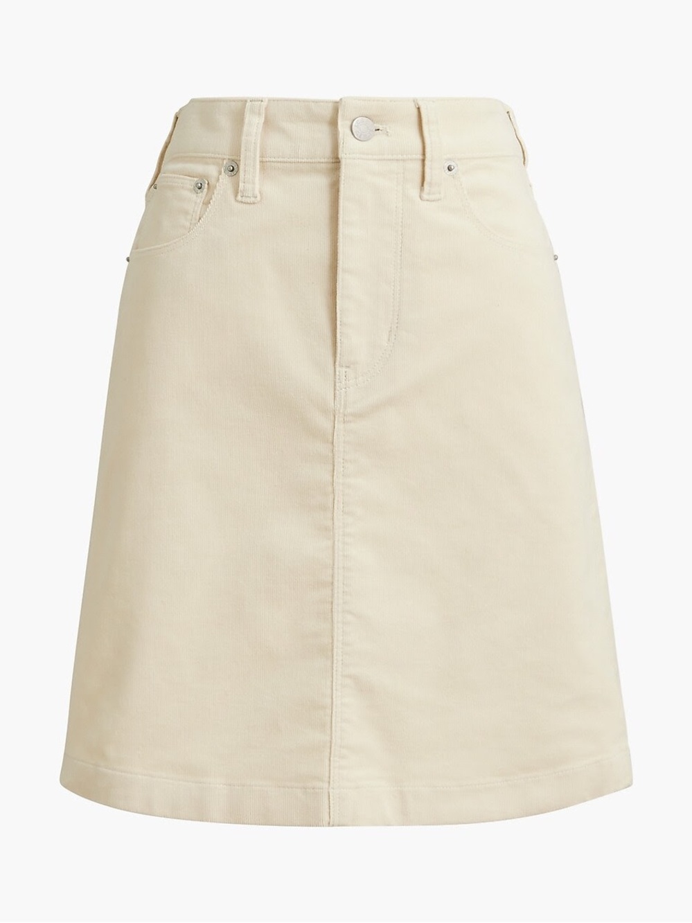 J. Crew Ecru Corduroy Mini Skirt